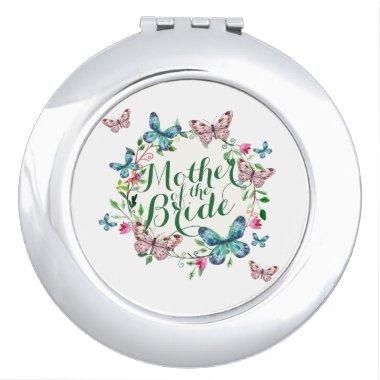 Mother of the Bride Butterflies Compact Mirror