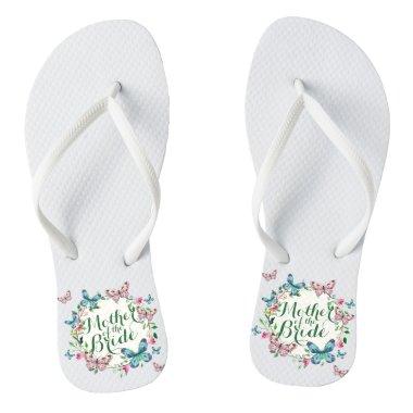 Mother of the Bride Butterfly Wreath Flip Flops