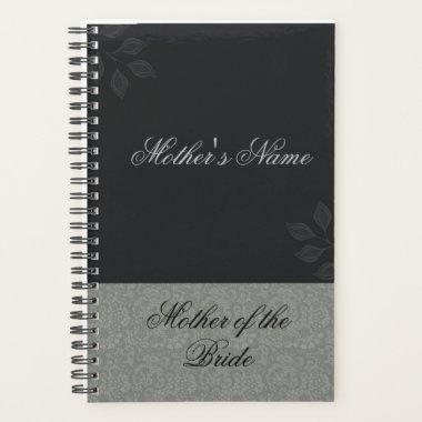 Mother of the Bride Classic Elegant Black & Silver Planner