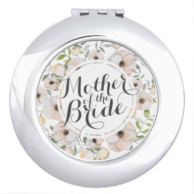 Mother of the Bride Floral Wedding Compact Mirror