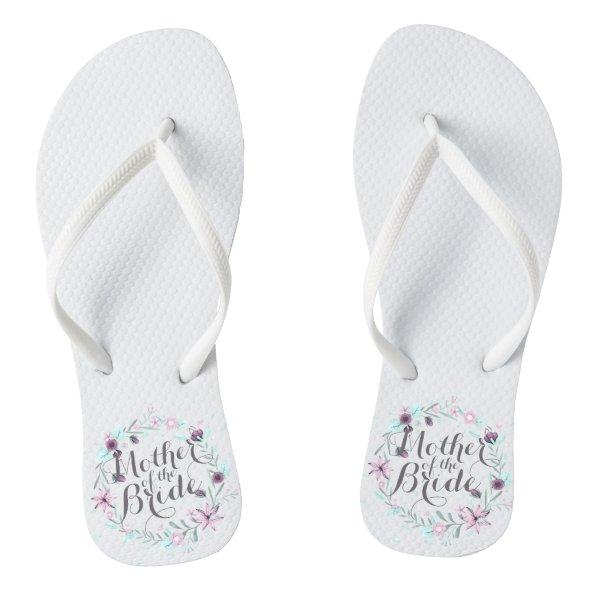 Mother of the Bride Floral Wedding Flip Flops