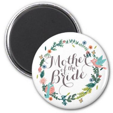 Mother of the Bride Floral Wreath Wedding Magnet