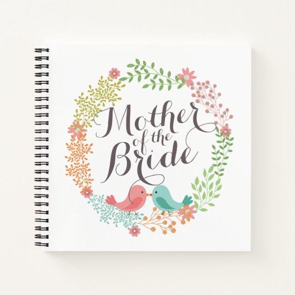 Mother of the Bride Floral Wreath Wedding Notebook