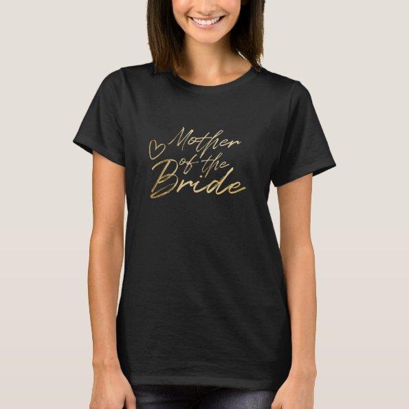 Mother of the Bride - Gold faux foil t-shirt