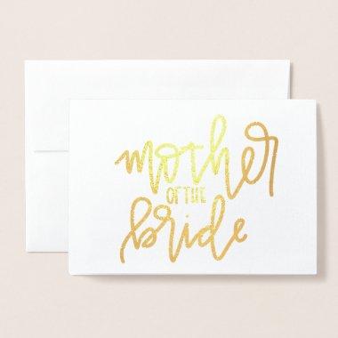 Mother of the Bride Gold Foil Calligraphy Invitations