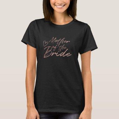 Mother of the Bride - Rose Gold faux foil t-shirt