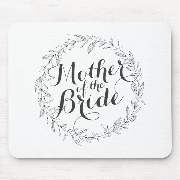 Mother of the Bride Simple Floral Wedding Mousepad
