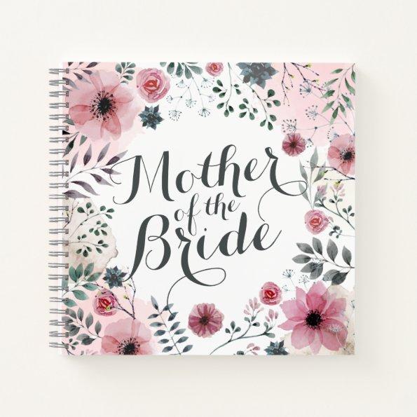 Mother of the Bride Watercolor Guestbook Notebook
