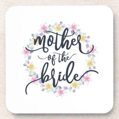 Mother of the Bride Wedding Calligraphy | Coaster
