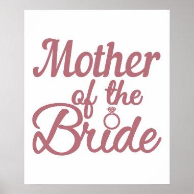 Mother Of The Bride Wedding Family Matching Poster