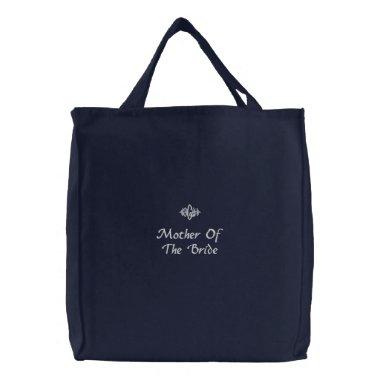 Mother Of The Bride Wedding Navy Embroidered Bag