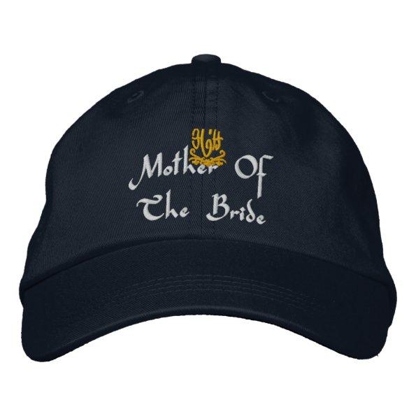 Mother Of The Bride Wedding Navy Embroidered Baseball Hat