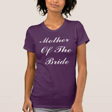 Mother Of The Bride Weddings Dark Purple Trendy T-Shirt