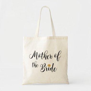 Mother of the Bride-with-Gold-Flower-Modern Tote Bag