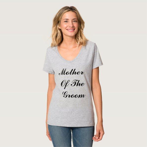 Mother Of The Groom Black Light Steel Elegant T-Shirt