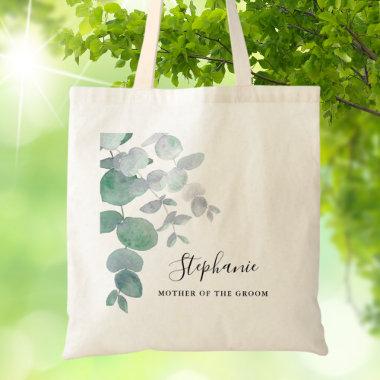 Mother of the Groom Eucalyptus Greenery Custom Tote Bag