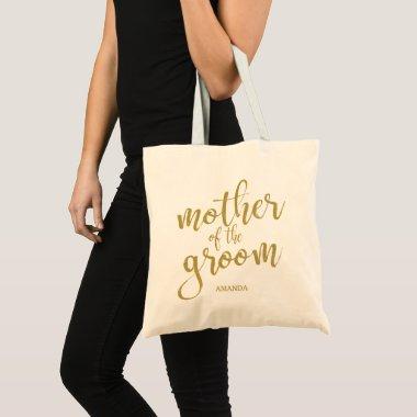 Mother of the Groom Glitter Calligraphy Tote Bag