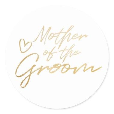 Mother of the Groom - Gold faux foil sticker