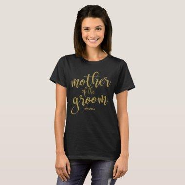 Mother of the Groom Gold Glitter Bridal Shower Tee