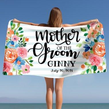 Mother of the Groom Personalized Beach Towel