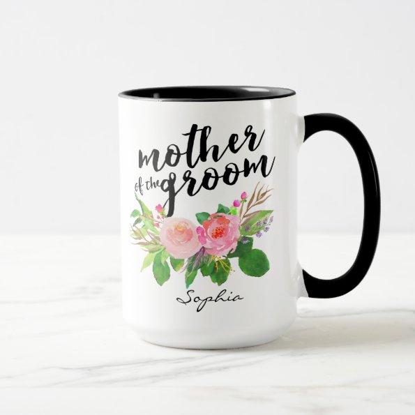 Mother of the Groom Watercolor Floral Personalized Mug