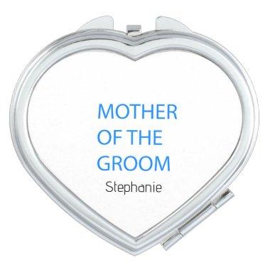 Mother Of The Groom Wedding Gift Favor Blue Custom Compact Mirror