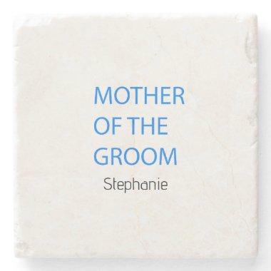 Mother Of The Groom Wedding Gift Favor Blue Custom Stone Coaster