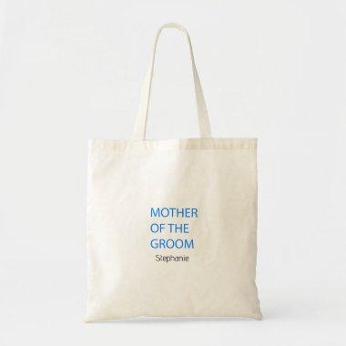 Mother Of The Groom Wedding Gift Favor Blue Custom Tote Bag