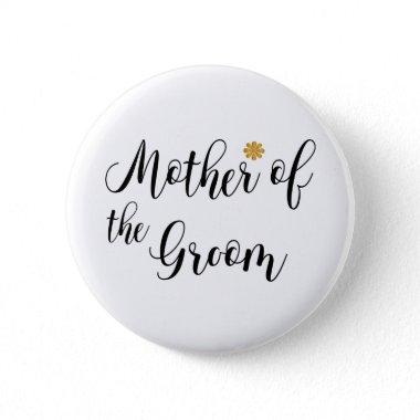 Mother of the Groom, Wedding, Name Tag Pinback Button