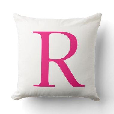 Mother's Day Gifts Birthdays Pink Monogram Name Throw Pillow