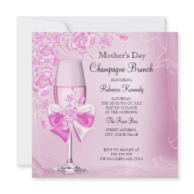 Mother's Day Pretty Pink Rose Champagne Brunch