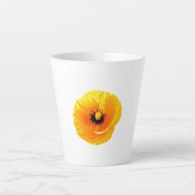 Mother's Day Yellow Poppy Floral Daughter Gift Latte Mug