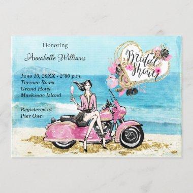 Motorcycle Bridal Shower Invitations