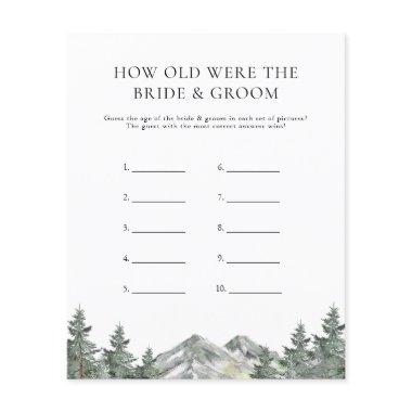 Mountain How Old Were The Bride and Groom Game