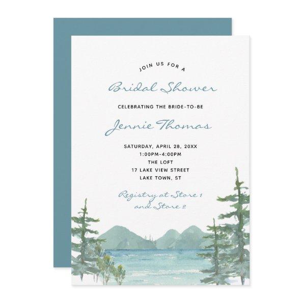 Mountain Lake Theme Watercolor