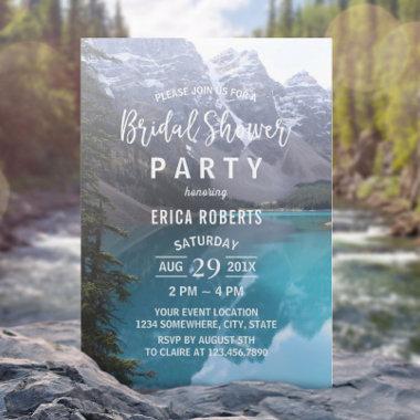 Mountain Lake Wedding Bridal Shower Invitations