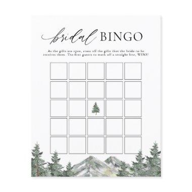 Mountain Pine Tree Bridal Shower Bridal Bingo Game