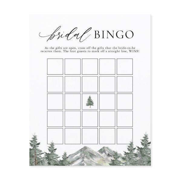 Mountain Pine Tree  Bridal Bingo Game