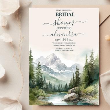 Mountain Wedding Party Bridal Shower Invitations