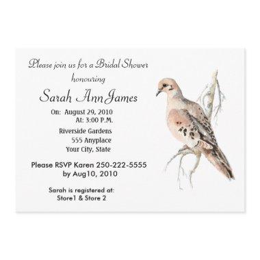 Mourning Dove Turtle Dove Bird Wedding Invitations