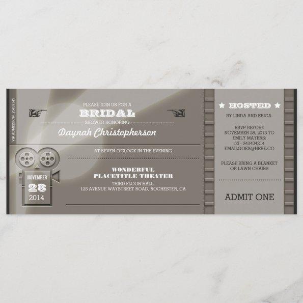 Movie Premiere BRIDAL SHOWER Tickets Invitations