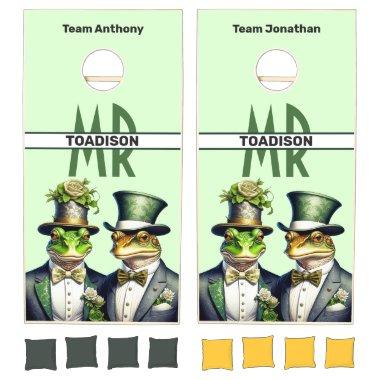 Mr. and Mr. Toad Wedding Cornhole Set