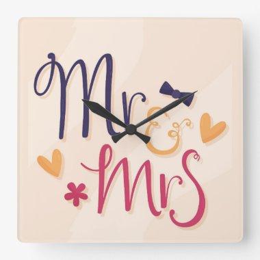 Mr. and Mrs. Acrylic Wall Clock