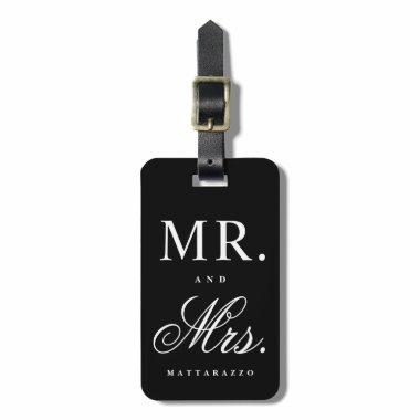 Mr. and Mrs. newly wed luggage tag