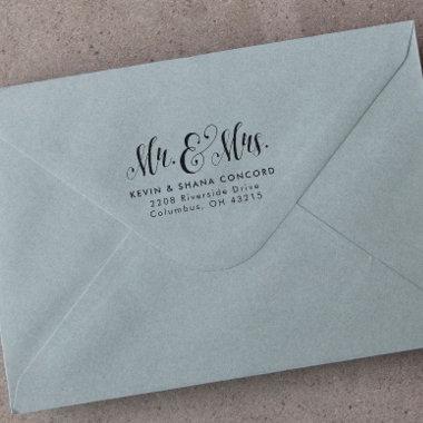 Mr. and Mrs. newlywed address Self-inking Stamp