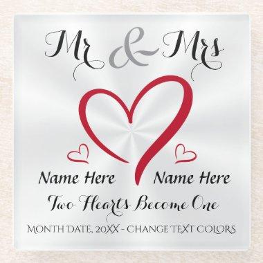 Mr and Mrs Wedding Coasters or Transfer Design