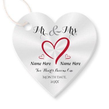 Mr and Mrs Wedding Favors, Tags or Transfer to
