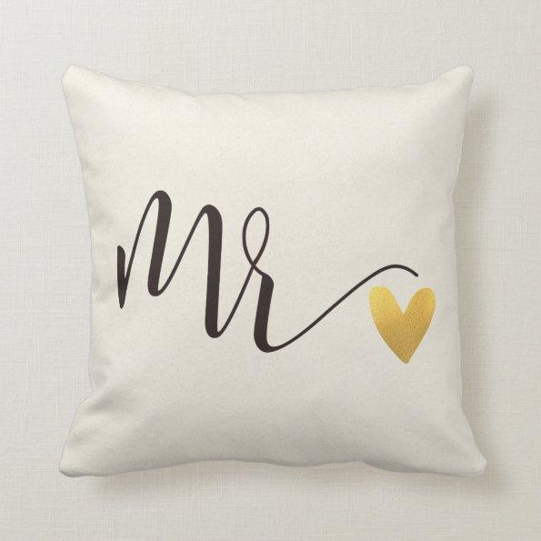 Mr.|Mr.&Mrs.Wedding Throw Pillow
