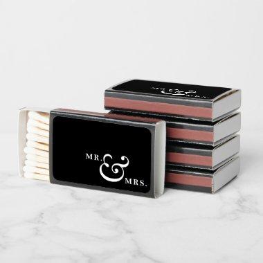 Mr & Mrs Big Ampersand Wedding Favor Matchboxes