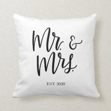 Mr. & Mrs. established 2020 pillow